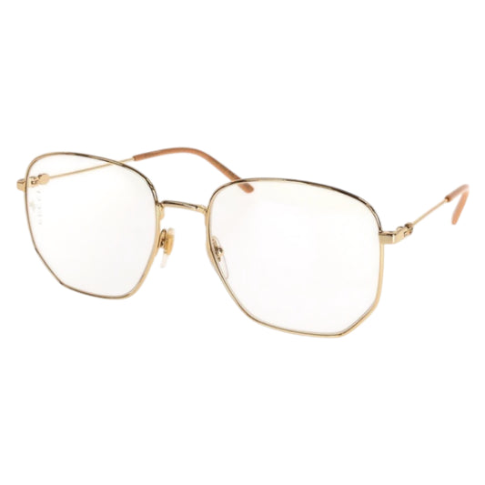 21869
GUCCI グッチ インターロッキング ゴールド ベージュ メタル GG0396S 001 56□18-140 メガネ サングラス 男女兼用 レディース A28