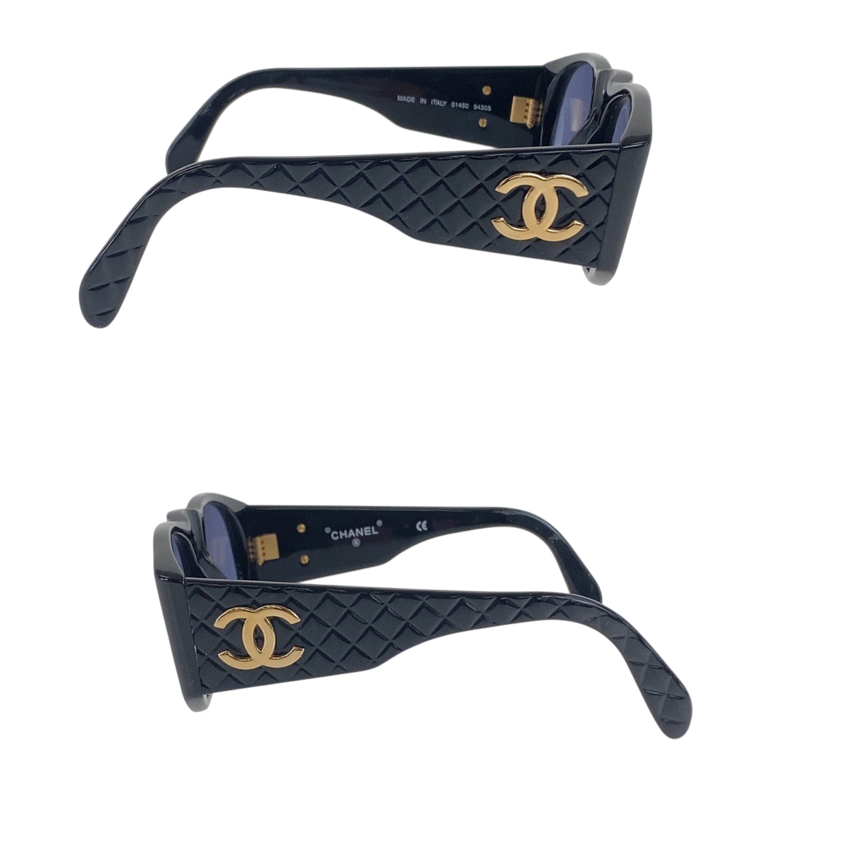21870
CHANEL シャネル マトラッセ ココマーク ブラック ゴールド金具 プラスチック 01450 94305 サングラス メガネ 男女兼用 スクエア レディース A30
