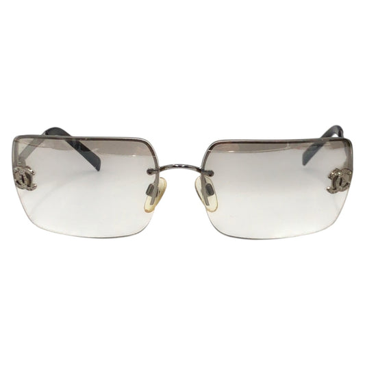 21871
CHANEL シャネル ココマーク ラインストーン ブラウン シルバー メタル 4092-B 62▫︎15 サングラス スクエア レディース ABP30