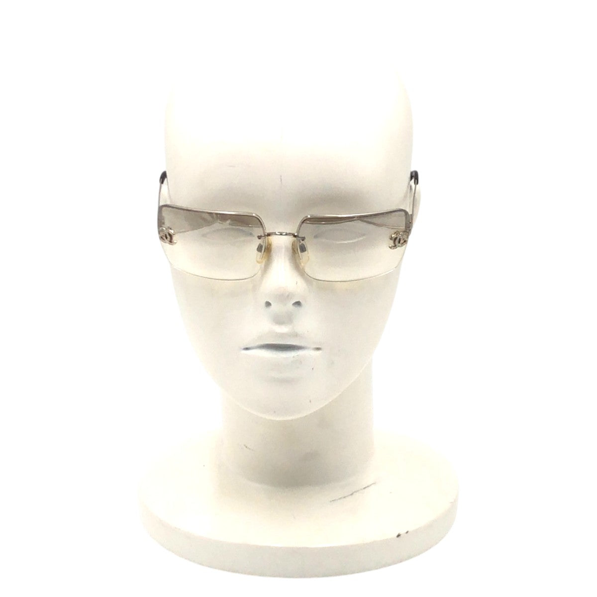 21871
CHANEL シャネル ココマーク ラインストーン ブラウン シルバー メタル 4092-B 62▫︎15 サングラス スクエア レディース ABP30