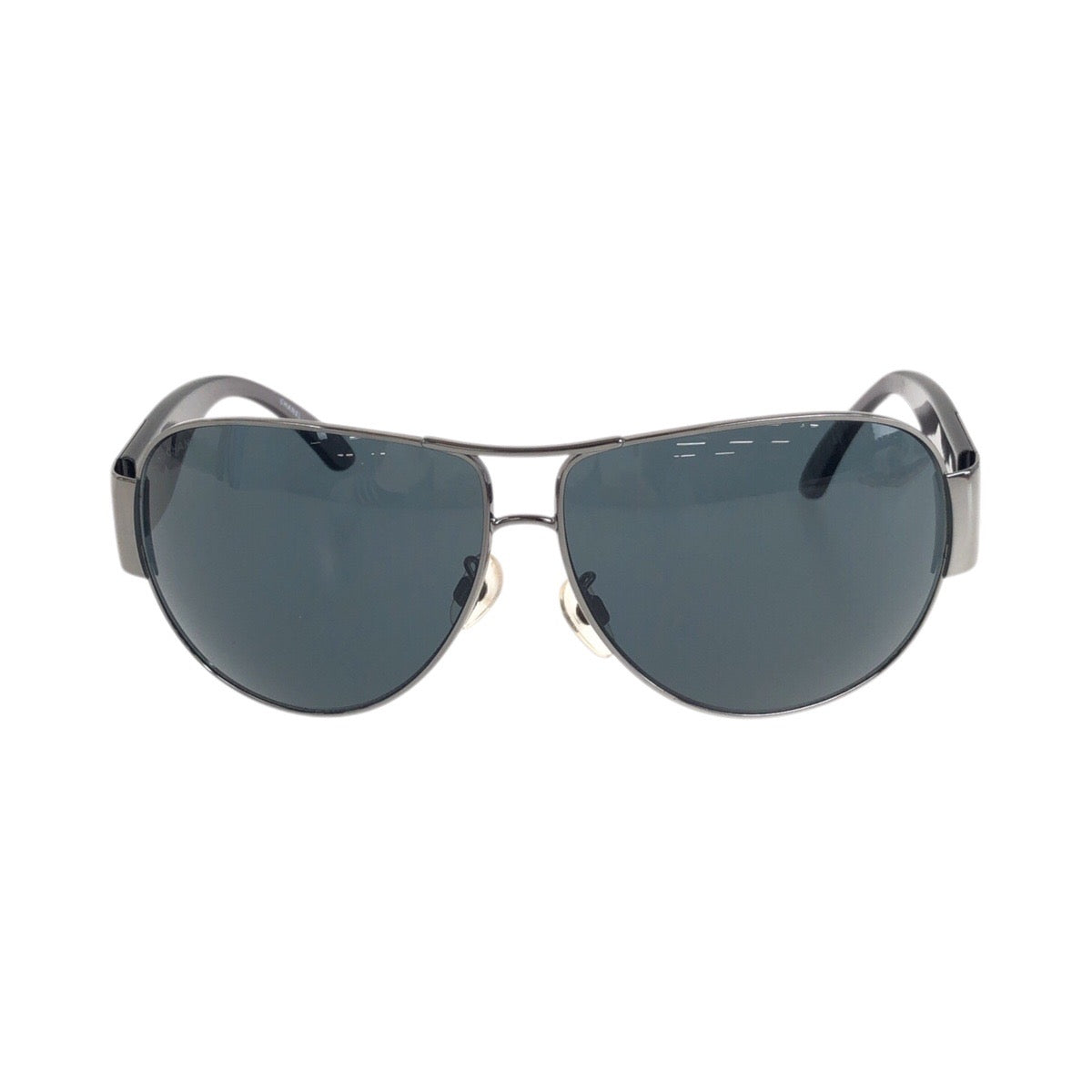 21872
CHANEL シャネル ココマーク グレー シルバー金具 プラスチック / メタル 4128 c.108/87 64□11 125 サングラス メガネ 男女兼用 ティアドロップ レディース A30