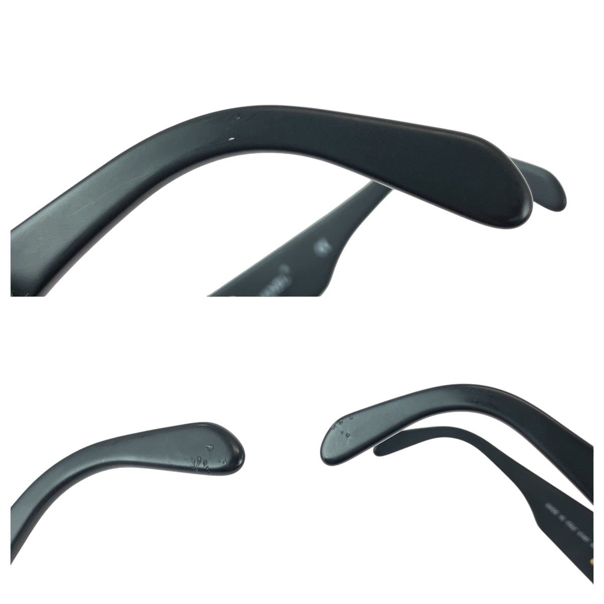 21873
CHANEL シャネル ココマーク ブラック 黒 ゴールド金具 プラスチック 01451 90405 サングラス メガネ 男女兼用 スクエア レディース A30