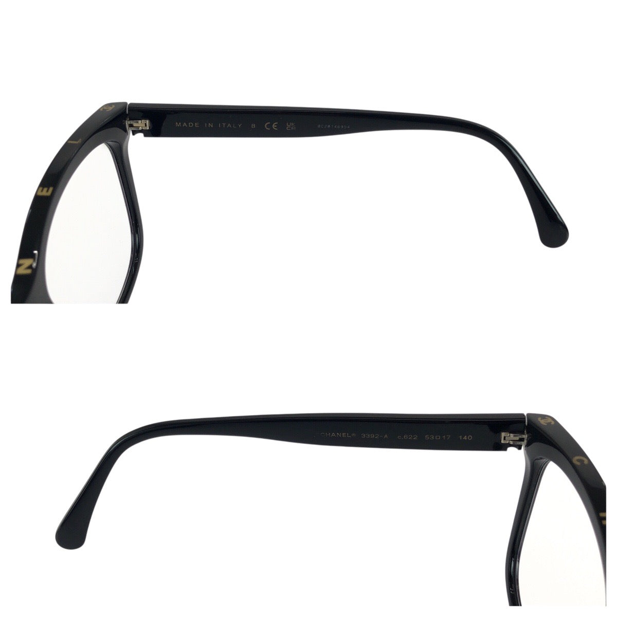 21875
CHANEL シャネル ココマーク ブラック 黒 シルバー金具 プラスチック 3392A c.622 53▫︎17 140 メガネ メガネフレーム 男女兼用 レディース ABP30