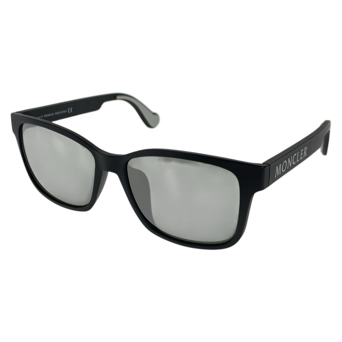 21876
MONCLER モンクレール ミラーレンズ ブラック 黒 シルバー金具 プラスチック ML 0164-K 02C 59□17 145 サングラス 男女兼用 ウェリントン レディース A20