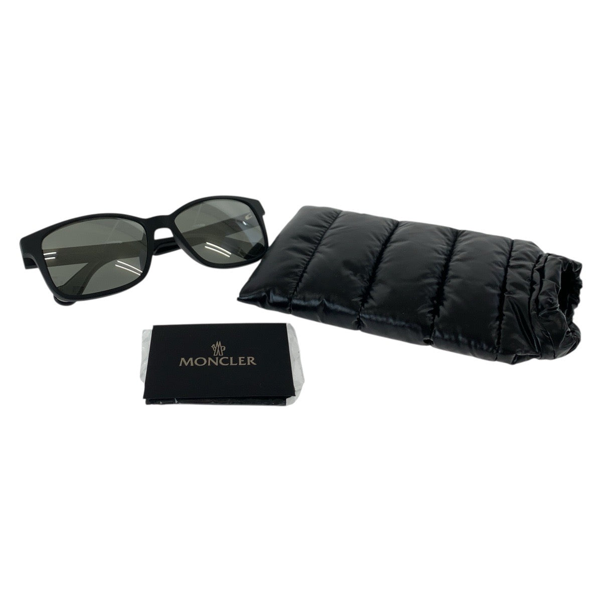 21876
MONCLER モンクレール ミラーレンズ ブラック 黒 シルバー金具 プラスチック ML 0164-K 02C 59□17 145 サングラス 男女兼用 ウェリントン レディース A20