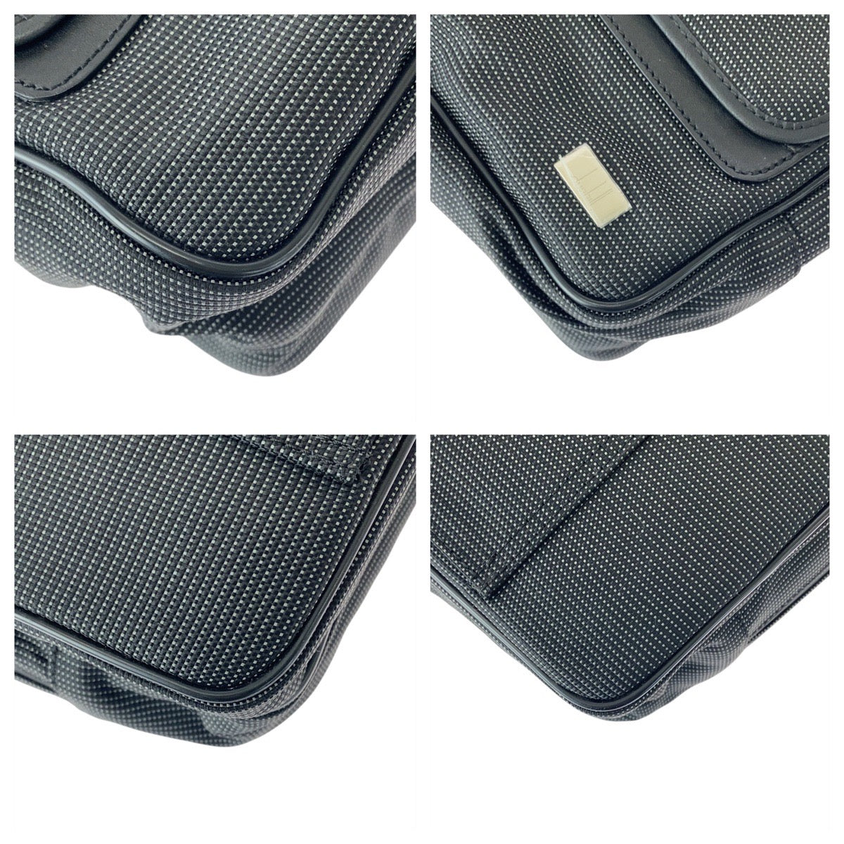 21877
Dunhill ダンヒル ブラック 黒 シルバー金具 キャンバス / レザー ビジネスバッグ ブリーフケース メンズ SA20