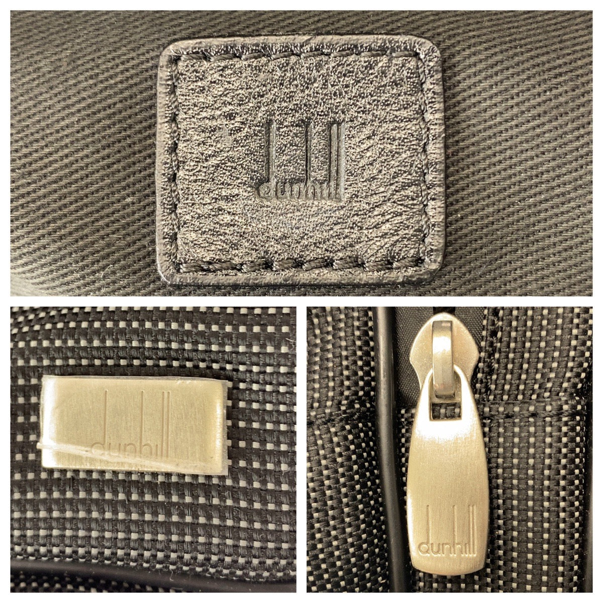 21877
Dunhill ダンヒル ブラック 黒 シルバー金具 キャンバス / レザー ビジネスバッグ ブリーフケース メンズ SA20