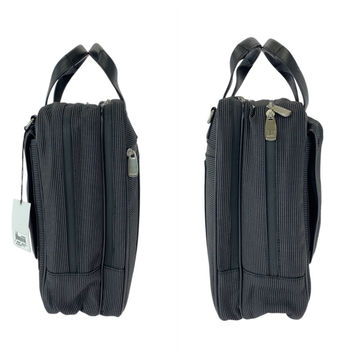21877
Dunhill ダンヒル ブラック 黒 シルバー金具 キャンバス / レザー ビジネスバッグ ブリーフケース メンズ SA20