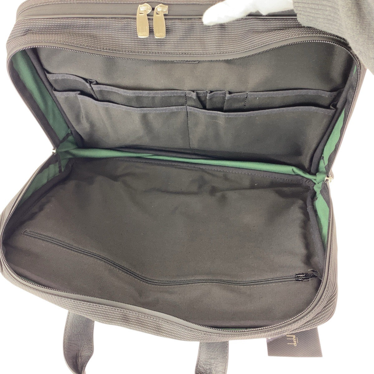 21877
Dunhill ダンヒル ブラック 黒 シルバー金具 キャンバス / レザー ビジネスバッグ ブリーフケース メンズ SA20
