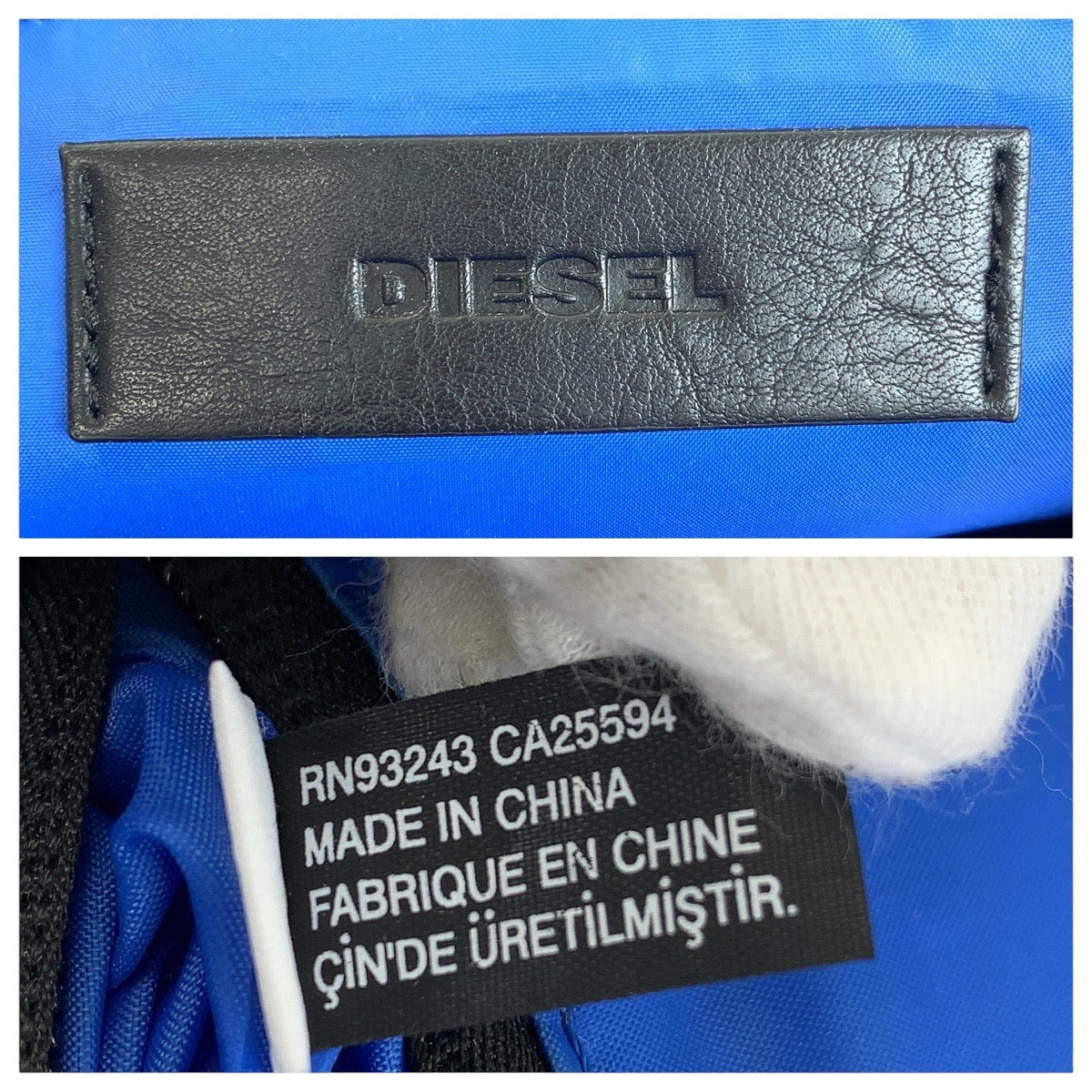 21880
DIESEL ディーゼル ブラック 黒 シルバー金具 ナイロン / レザー ショルダーバッグ ワンショルダー ボディバッグ レディース A5