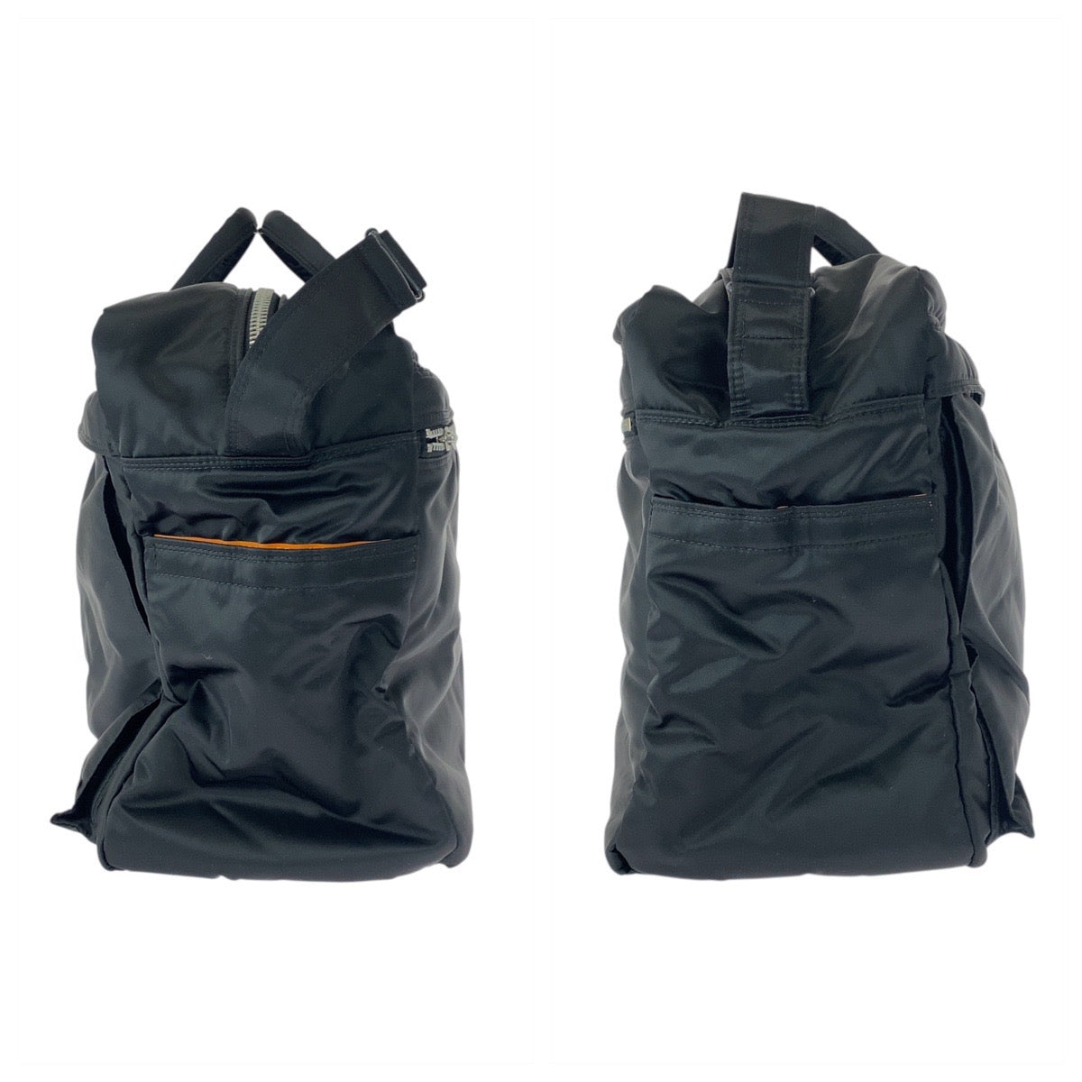 21881
PORTER ポーター タンカー ブラック 黒 オレンジ シルバー金具 ナイロン ビジネスバッグ ボストンバッグ 2way メンズ A30