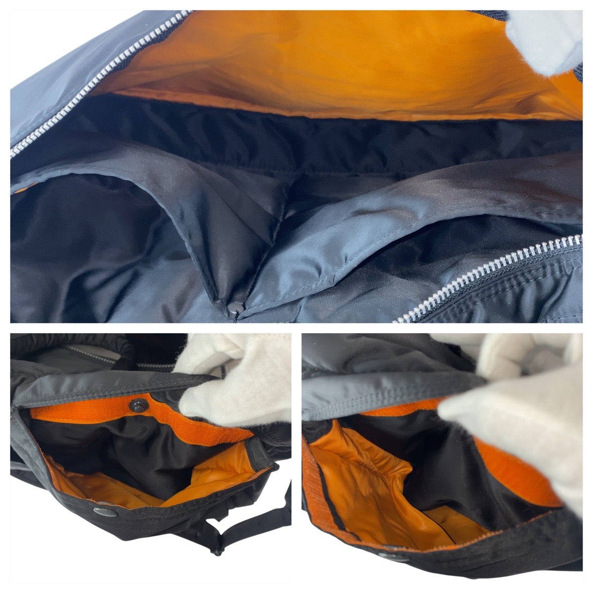 21881
PORTER ポーター タンカー ブラック 黒 オレンジ シルバー金具 ナイロン ビジネスバッグ ボストンバッグ 2way メンズ A30
