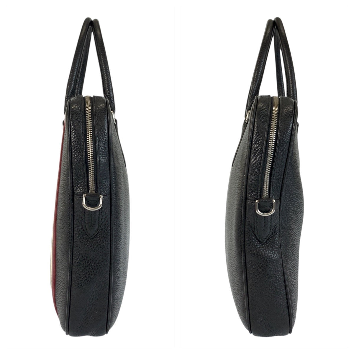 21883
BALLY バリー トレインスポッティング ブラック 黒 シルバー金具 レザー ビジネスバッグ ブリーフケース メンズ ABP28