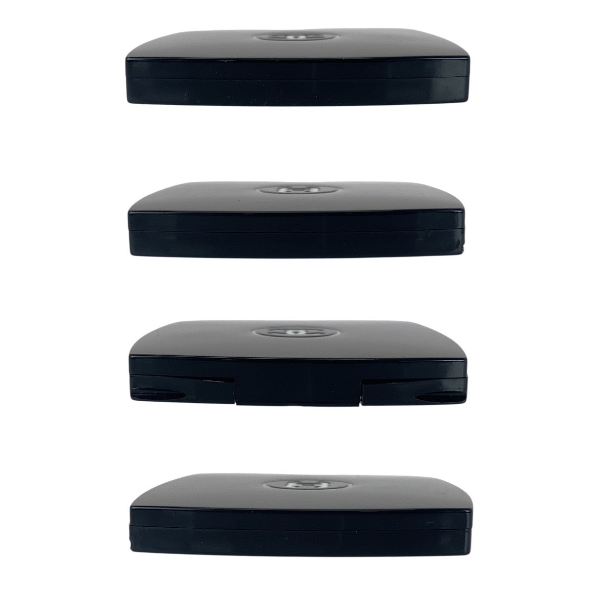 21885
CHANEL シャネル ミロワール ドゥーブル ファセット ブラック ホワイト プラスチック 手鏡 コンパクトミラー レディース N3