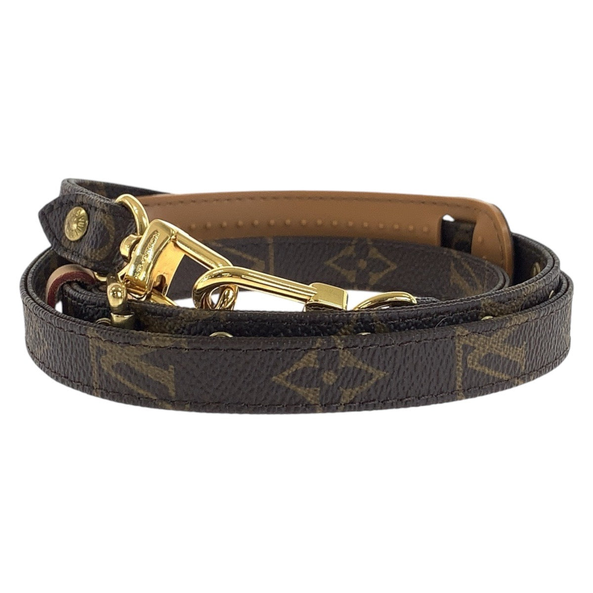 21886
LOUIS VUITTON ルイヴィトン モノグラム ブラウン ゴールド金具 PVC J52315 ショルダーストラップ レディース A28