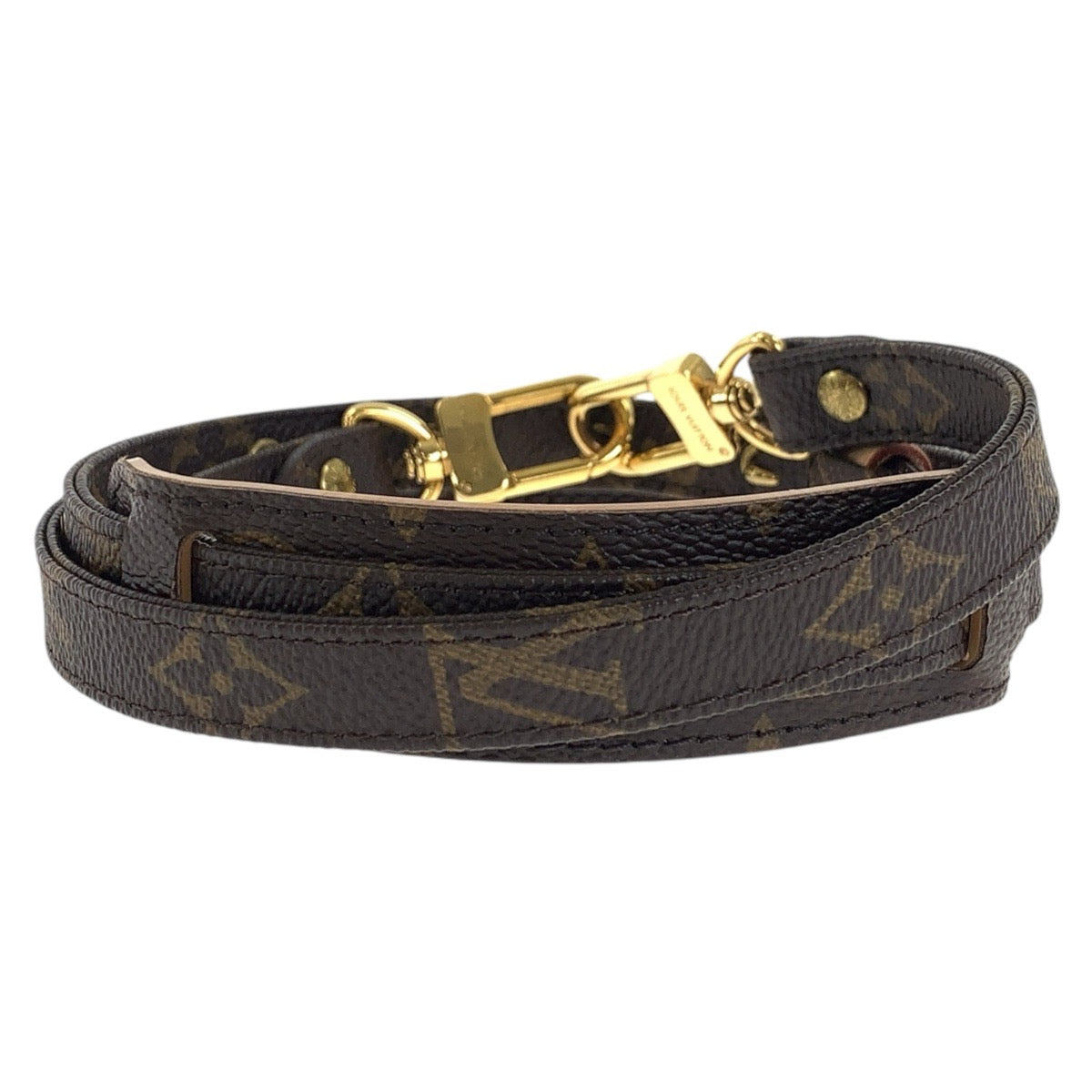 21886
LOUIS VUITTON ルイヴィトン モノグラム ブラウン ゴールド金具 PVC J52315 ショルダーストラップ レディース A28