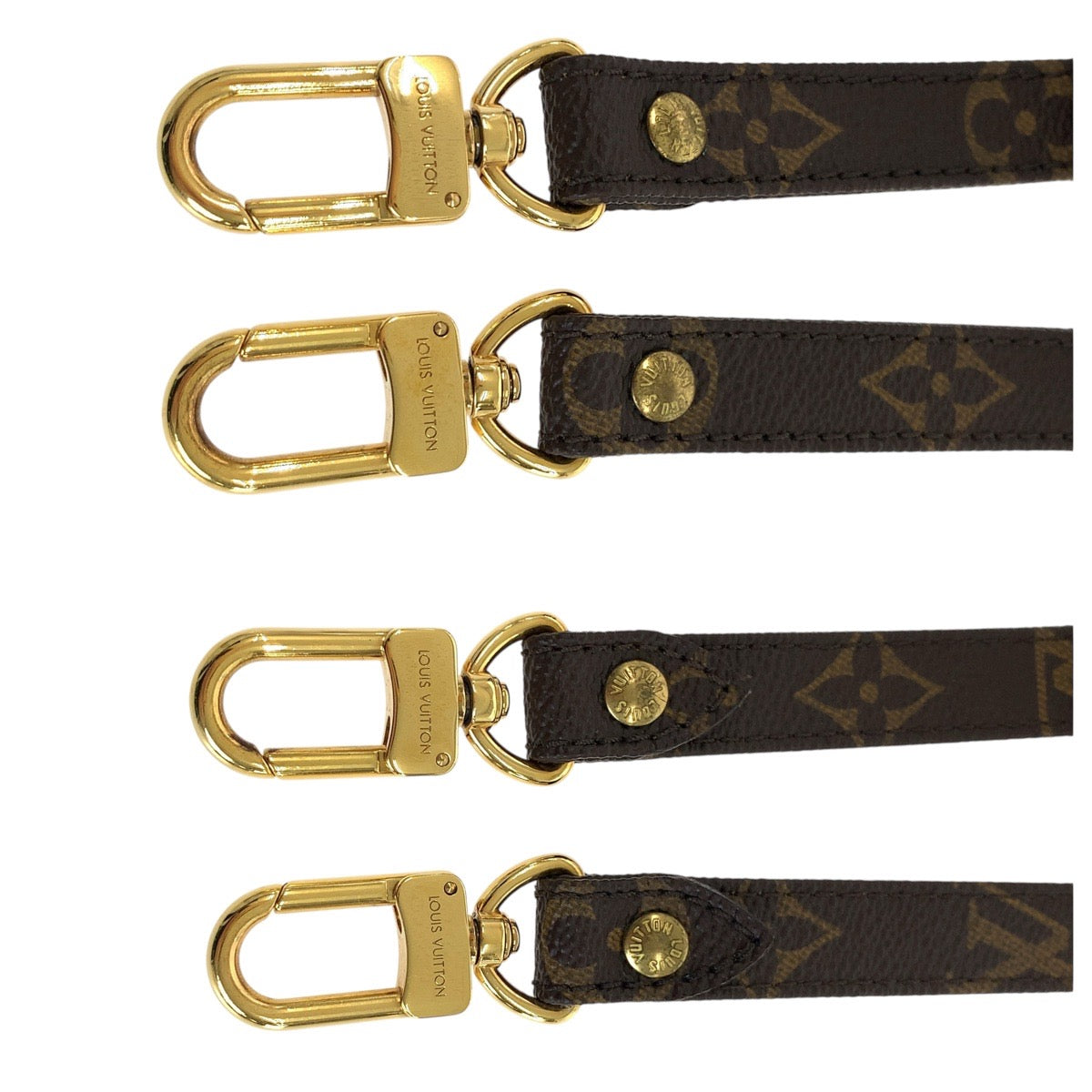 21886
LOUIS VUITTON ルイヴィトン モノグラム ブラウン ゴールド金具 PVC J52315 ショルダーストラップ レディース A28
