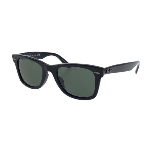 21893
Ray-Ban レイバン ウェイファーラー ブラック グリーン シルバー金具 プラスチック RB 2140-F 901 52▫︎22 3N サングラス 男女兼用 スクエア メンズ AB15