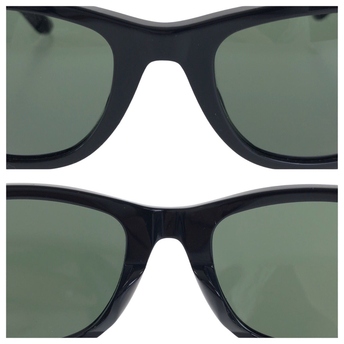 21893
Ray-Ban レイバン ウェイファーラー ブラック グリーン シルバー金具 プラスチック RB 2140-F 901 52▫︎22 3N サングラス 男女兼用 スクエア メンズ AB15