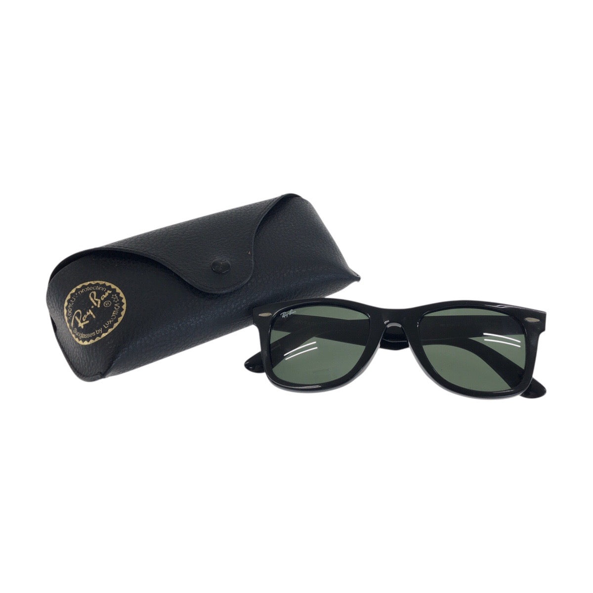 21893
Ray-Ban レイバン ウェイファーラー ブラック グリーン シルバー金具 プラスチック RB 2140-F 901 52▫︎22 3N サングラス 男女兼用 スクエア メンズ AB15