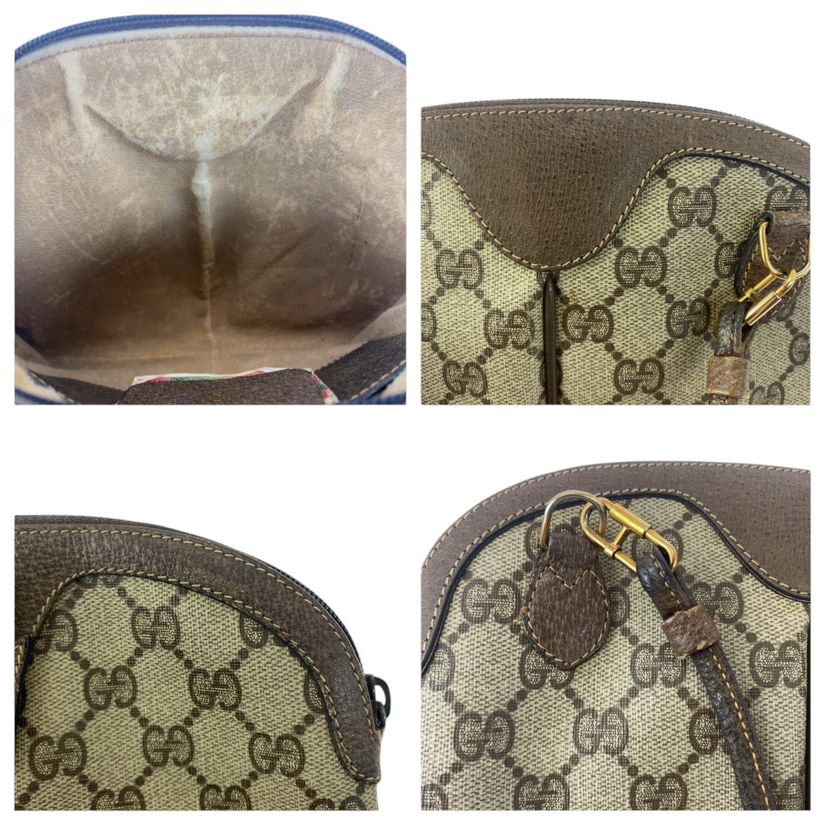 21896
GUCCI グッチ オールドグッチ シェリーライン ベージュ ブラウン GGスプリームキャンバス / レザー 904 02 047 ショルダーバッグ ポシェット レディース AB35