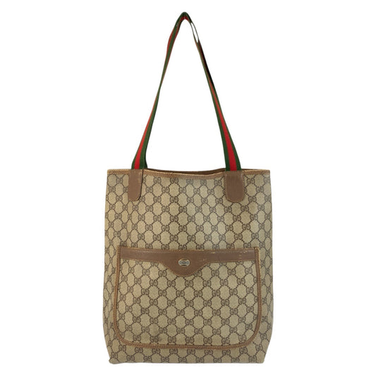 21904
GUCCI グッチ ヴィンテージ シェリーライン ベージュ ブラウン GGスプリームキャンバス 39 02 003 トートバッグ ショルダーバッグ レディース AB20