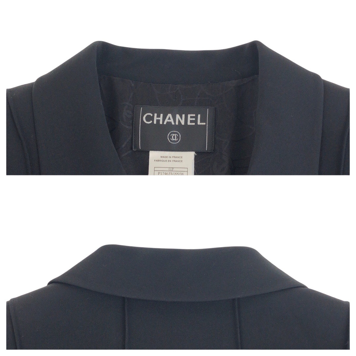 21911
CHANEL シャネル 01P ココマーク サイズ36 ブラック 黒 ウール / シルク P17463V09938 ジャケット アウター レディース A120
