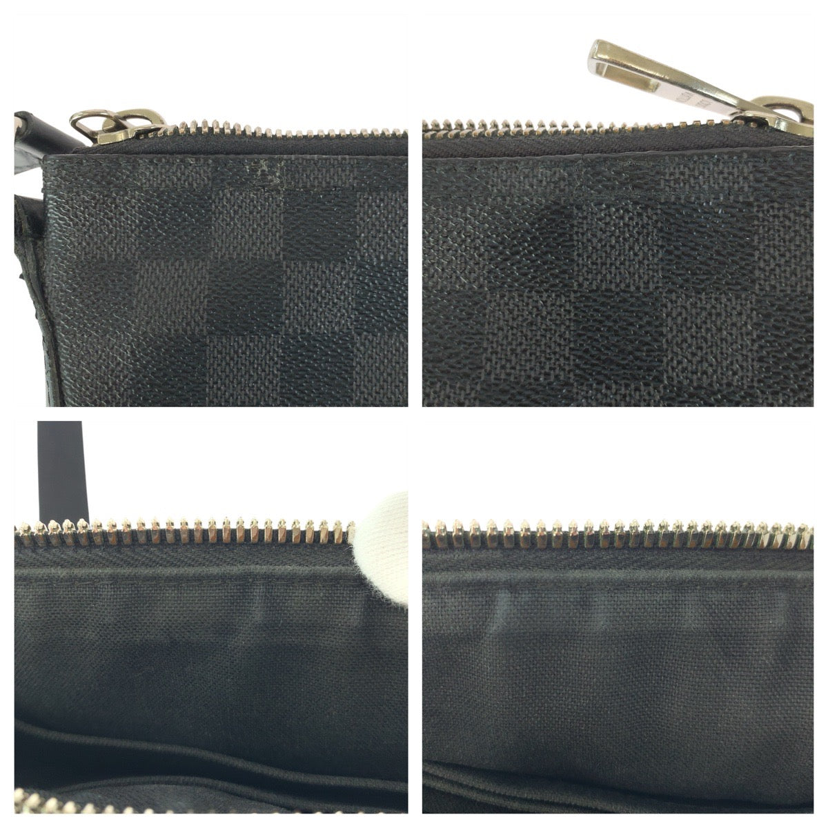 21914
LOUIS VUITTON ルイヴィトン ダミエ グラフィット ミックPM ブラック 黒 シルバー金具 PVC N41211 ショルダーバッグ ポシェット メンズ AB45