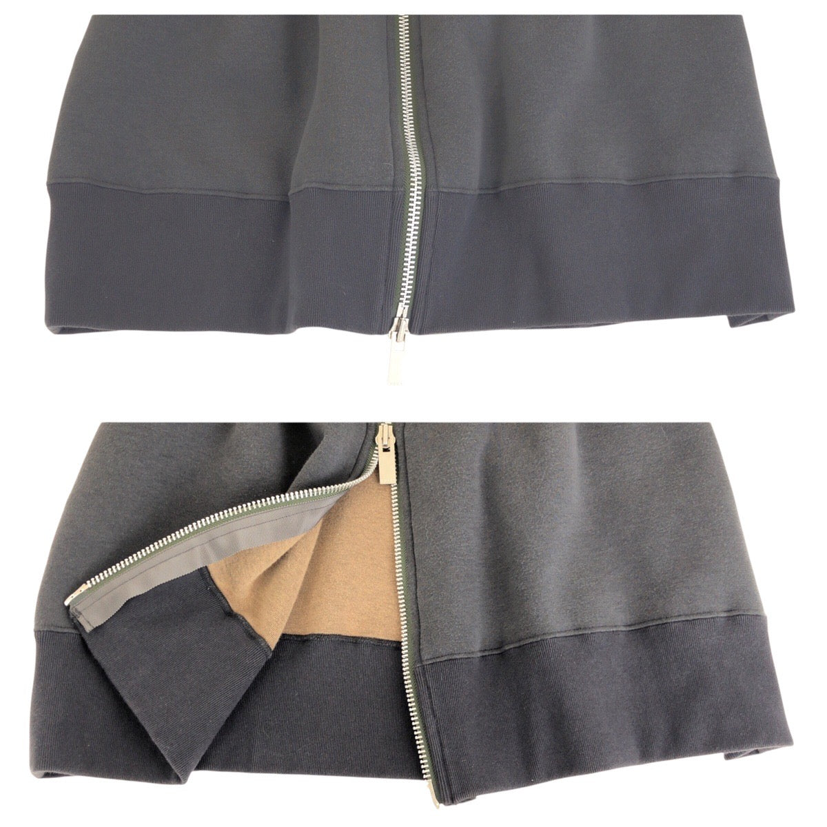 21916
Sacai サカイ スポンジ サイズ1 グレー シルバー金具 コットン / ポリエステル 22-06248 パーカー フーディ ジャケット アウター メンズ A30