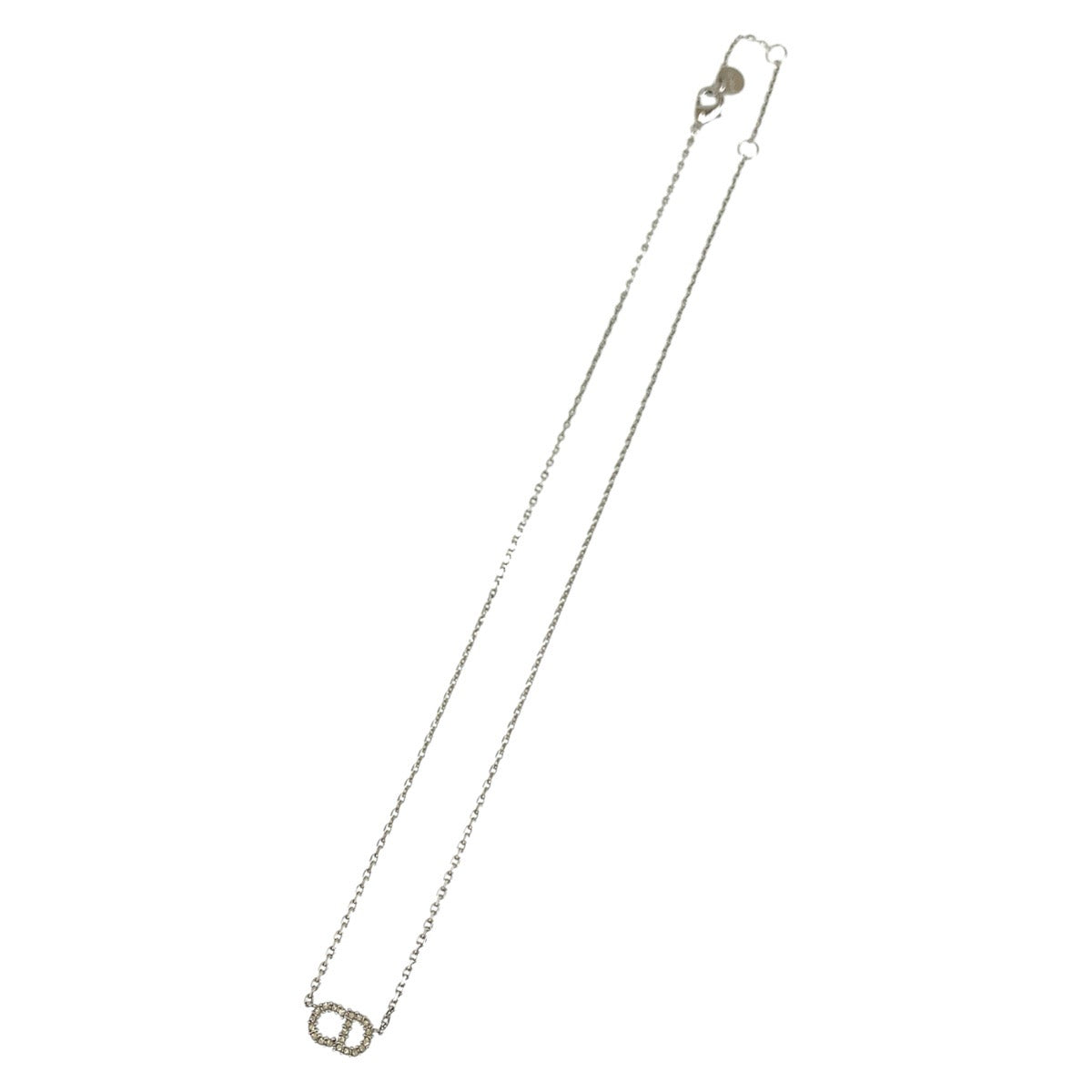 21922
Dior ディオール CDロゴ ラインストーン シルバー メタル ネックレス レディース S20