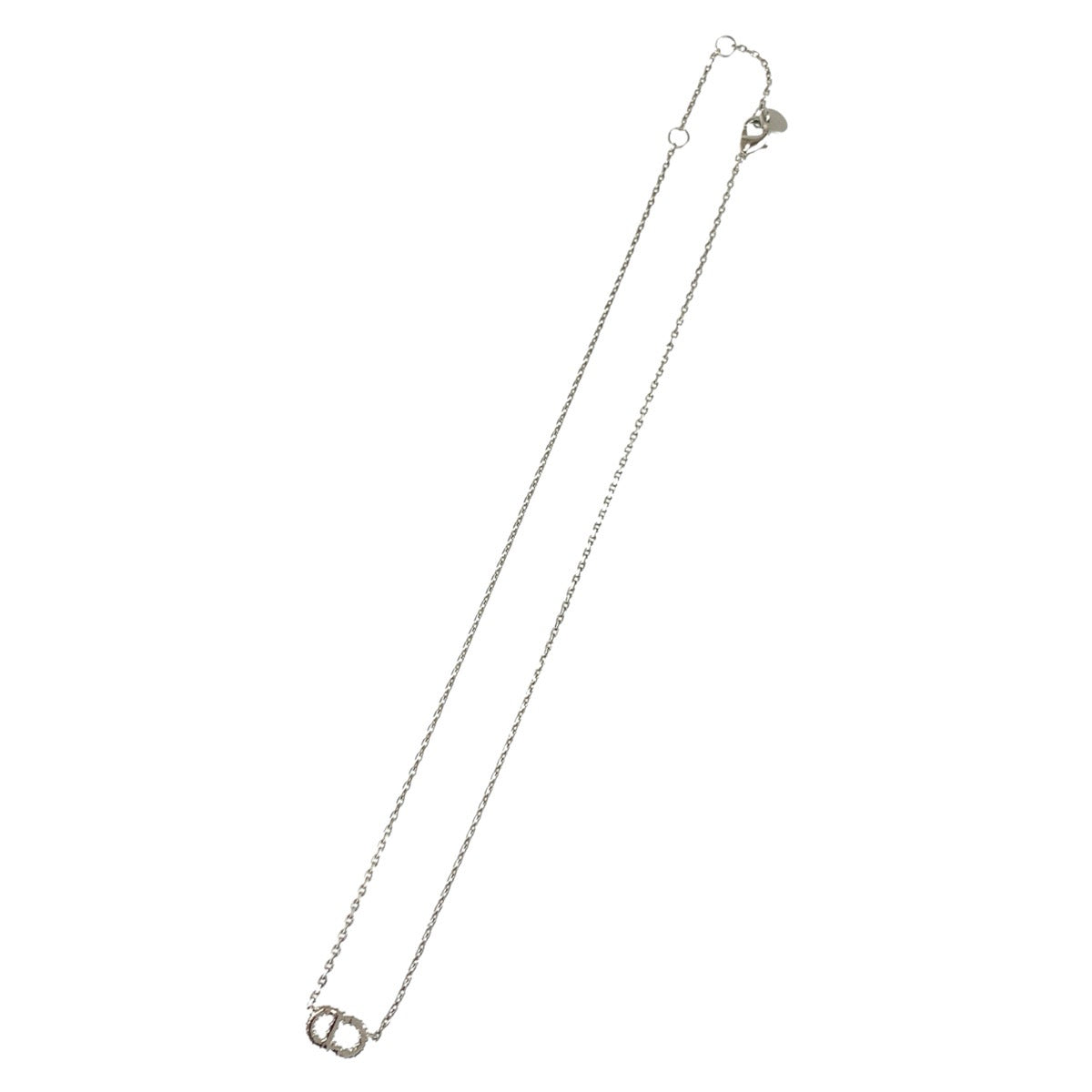 21922
Dior ディオール CDロゴ ラインストーン シルバー メタル ネックレス レディース S20