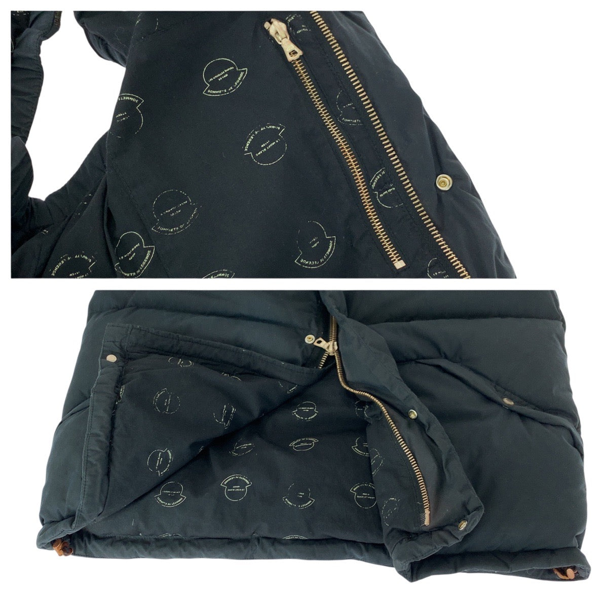 21924
MONCLER モンクレール VISVIMコラボ ネイビー シルバー金具 コットン 1209V4331105 ダウンベスト メンズ ABP42