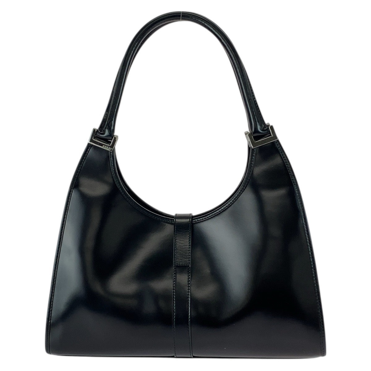 21925
GUCCI グッチ ジャッキー ブラック 黒 シルバー金具 レザー 002 1067 ショルダーバッグ レディース SA90