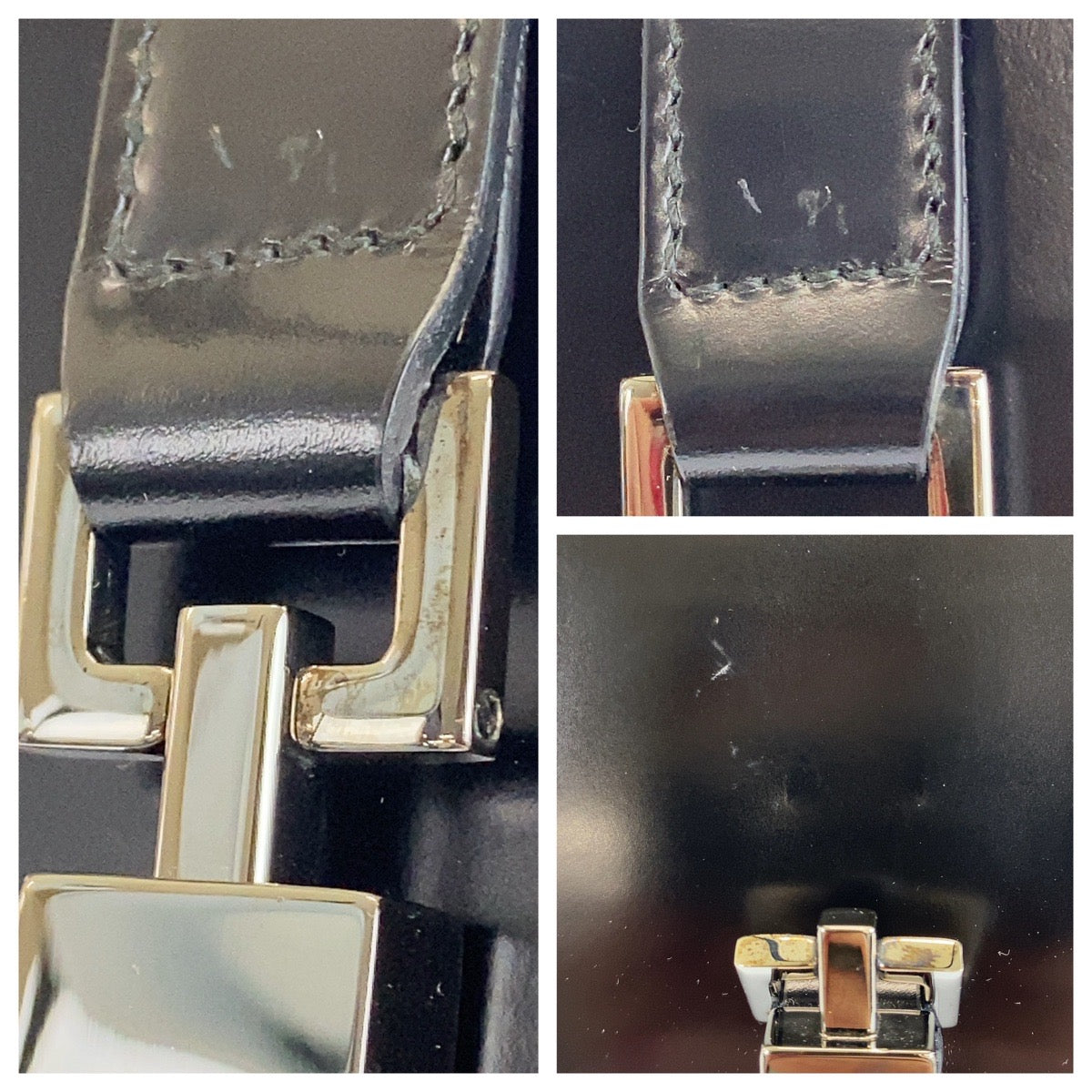 21925
GUCCI グッチ ジャッキー ブラック 黒 シルバー金具 レザー 002 1067 ショルダーバッグ レディース SA90