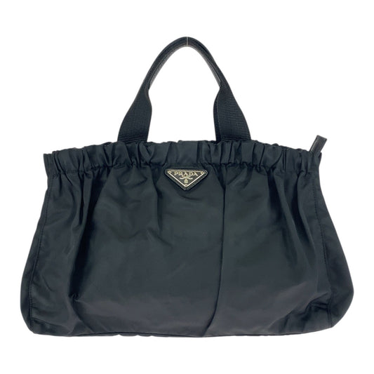 21926
PRADA プラダ テスート 三角ロゴプレート ブラック 黒 シルバー金具 ナイロン トートバッグ ハンドバッグ レディース ABP35