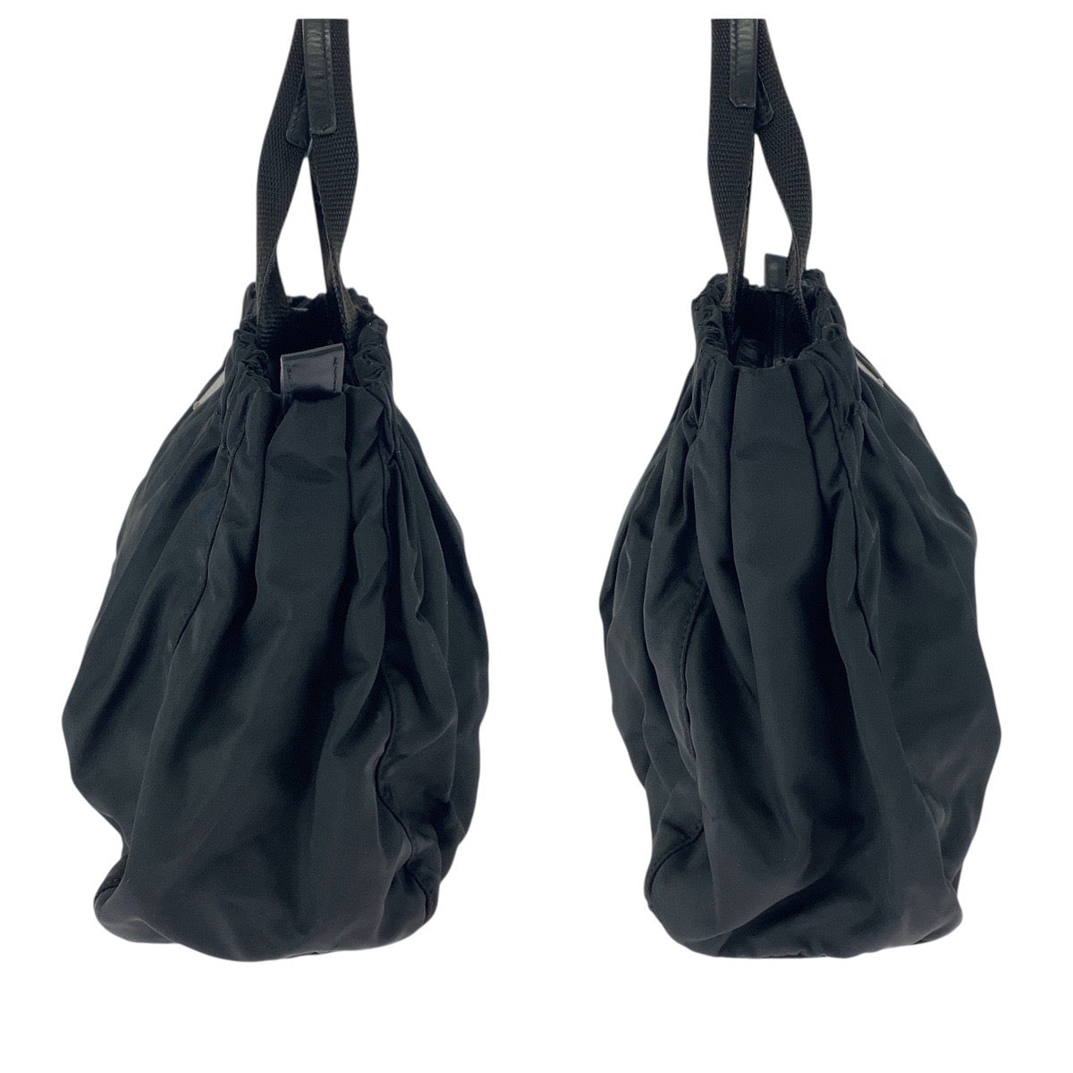 21926
PRADA プラダ テスート 三角ロゴプレート ブラック 黒 シルバー金具 ナイロン トートバッグ ハンドバッグ レディース ABP35