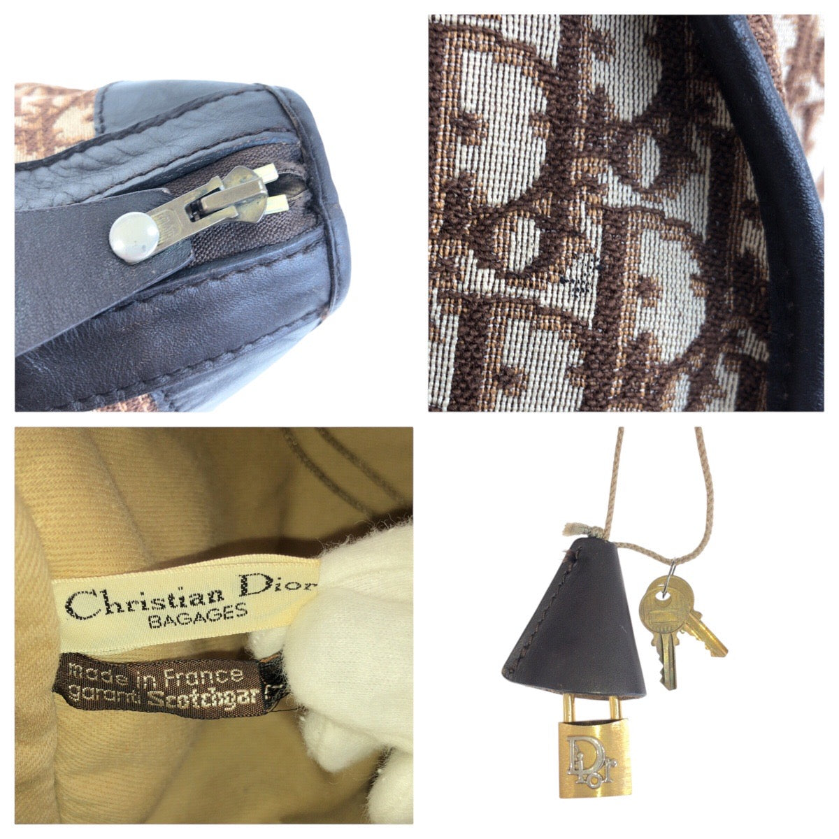 21927
Christian Dior クリスチャンディオール ヴィンテージ トロッター ブラウン キャンバス / レザー ハンドバッグ ミニボストンバッグ レディース AB42