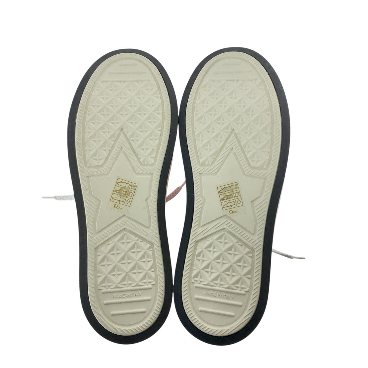 21932
Dior ディオール WALK'N'DIOR トワル ドゥ ジュイ ピンク ホワイト キャンバス / ラバー スニーカー ローカット レースアップ レディース SA42