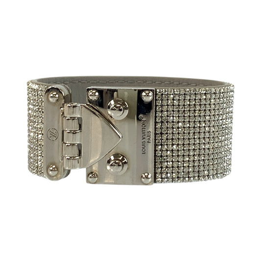 21933
LOUIS VUITTON ルイヴィトン 25SS マンシェット S ロックストラス シルバー ラインストーン / パラジウム M4216F ブレスレット バングル レディース A100