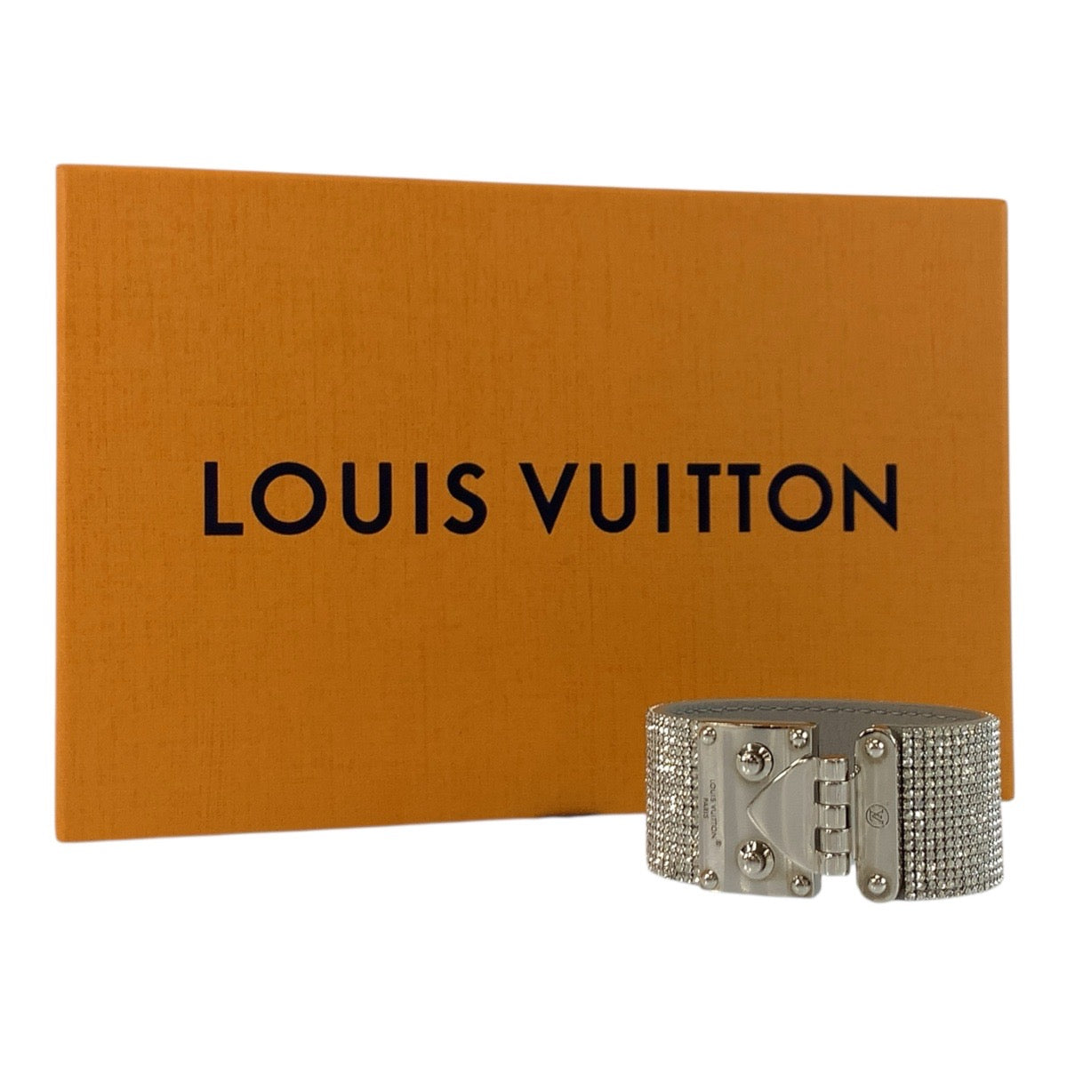 21933
LOUIS VUITTON ルイヴィトン 25SS マンシェット S ロックストラス シルバー ラインストーン / パラジウム M4216F ブレスレット バングル レディース A100