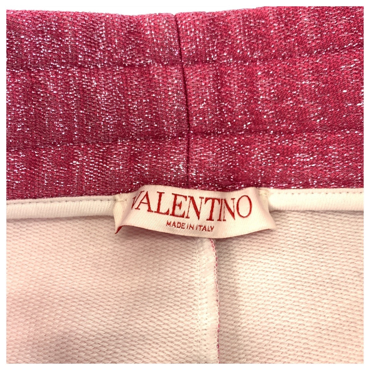 21934
VALENTINO ヴァレンティノ サイズXS ピンク メタリック コットン / ナイロン パンツ ハーフパンツ メンズ A28