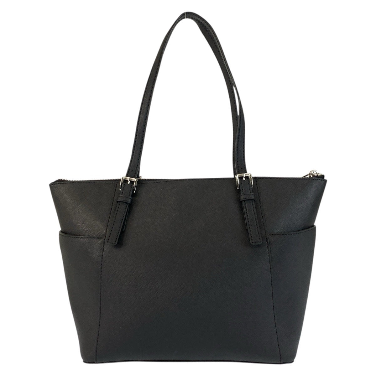 21936
Michael Kors マイケルコース ジェットセット ブラック 黒 シルバー金具 レザー 30F2STTT8L トートバッグ ショルダーバッグ レディース A8