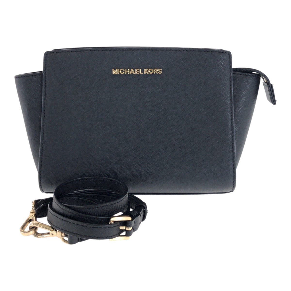21937
Michael Kors マイケルコース ブラック 黒 ゴールド金具 レザー 30T3GLMM2L ショルダーバッグ レディース ABP6