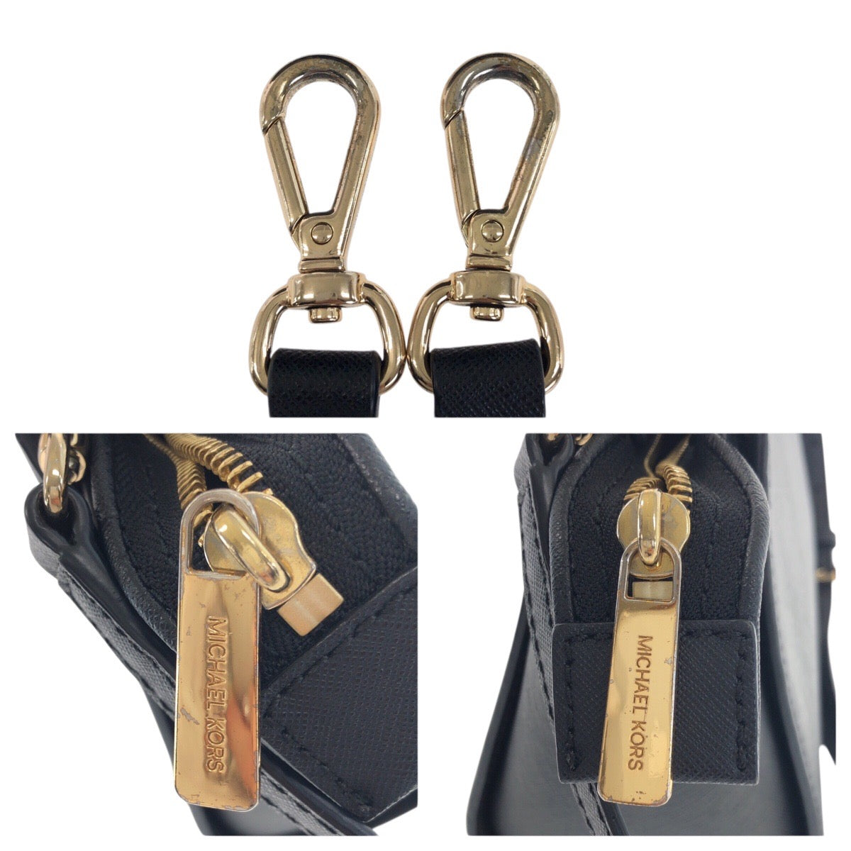 21937
Michael Kors マイケルコース ブラック 黒 ゴールド金具 レザー 30T3GLMM2L ショルダーバッグ レディース ABP6