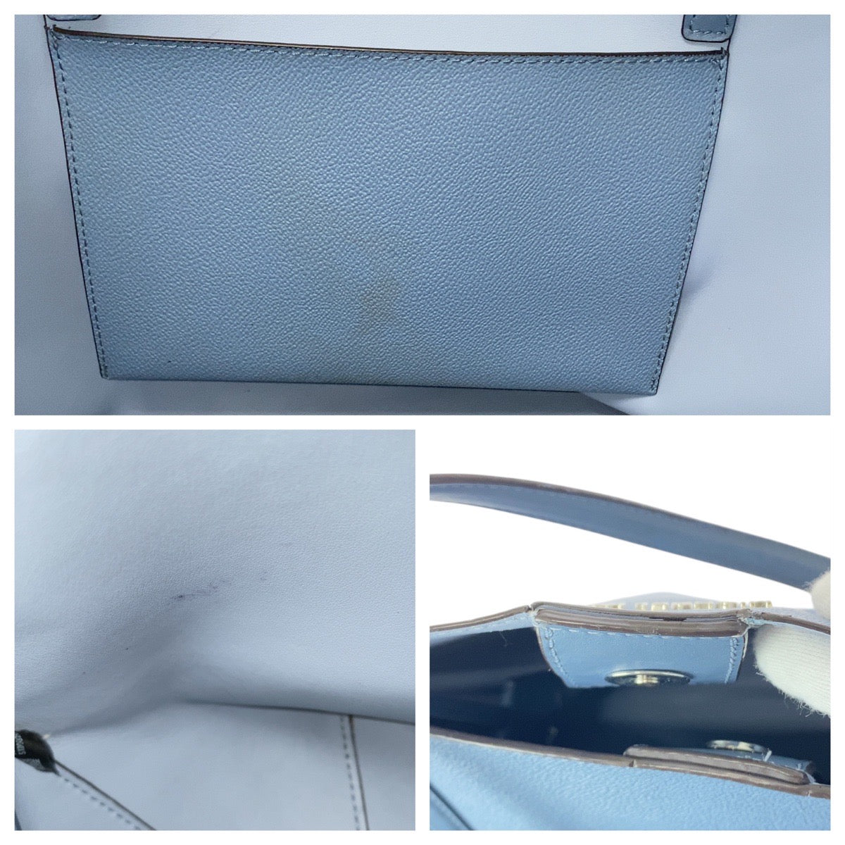 21940
Michael Kors マイケルコース ブルー シルバー金具 レザー 30H5SH3T7U トートバッグ ショルダーバッグ レディース AB3