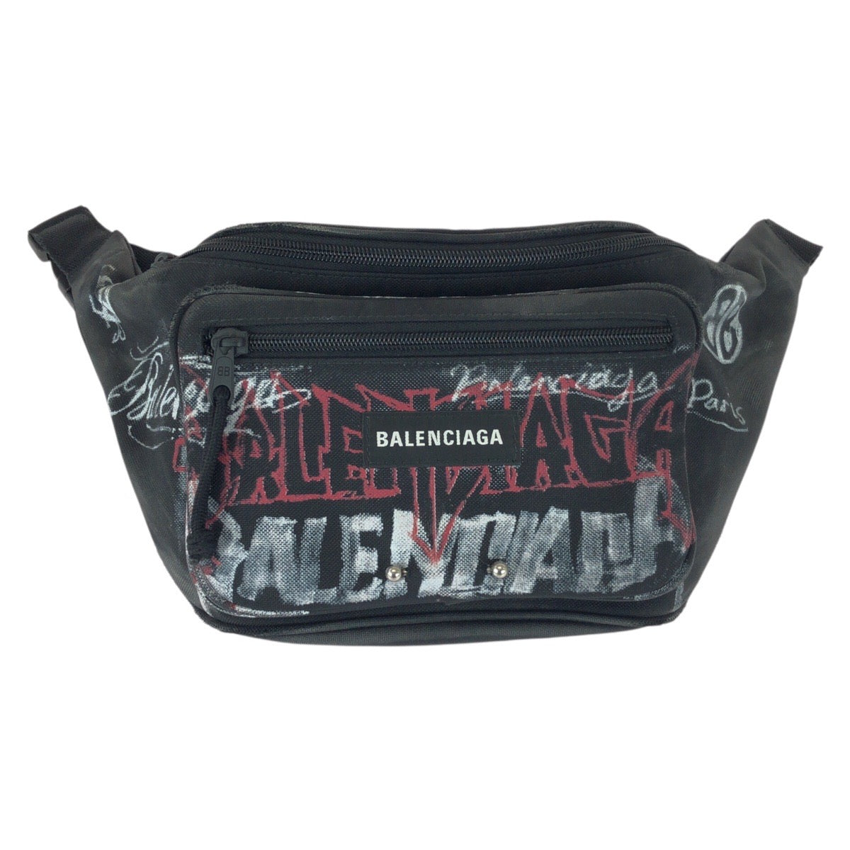 21943
BALENCIAGA バレンシアガ EXPLORER diy metal allover ブラック レッド ホワイト ナイロン 482389 ボディバッグ ウエストポーチ バムバッグ メンズ A82