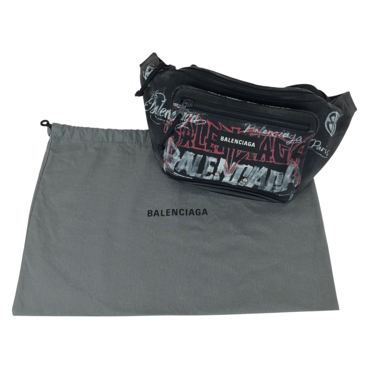 21943
BALENCIAGA バレンシアガ EXPLORER diy metal allover ブラック レッド ホワイト ナイロン 482389 ボディバッグ ウエストポーチ バムバッグ メンズ A82