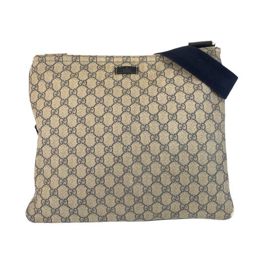 21944
GUCCI グッチ グレー ネイビー シルバー金具 GGスプリームキャンバス 201446 ショルダーバッグ メッセンジャーバッグ レディース AB12