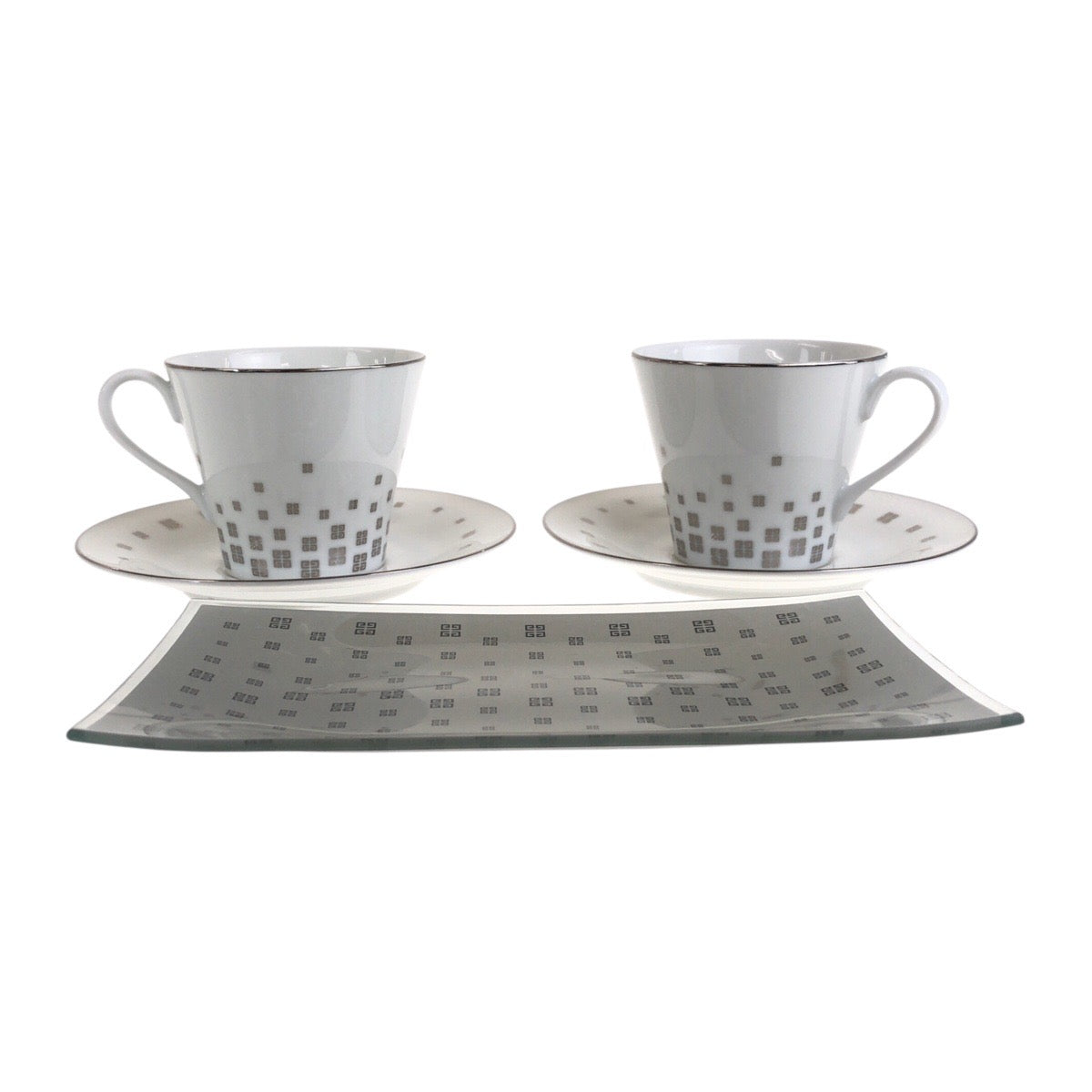 21949
Givenchy ジバンシー カップ ソーサー コーヒーセット ホワイト グレー 陶器 / ガラス 食器 食器セット レディース N