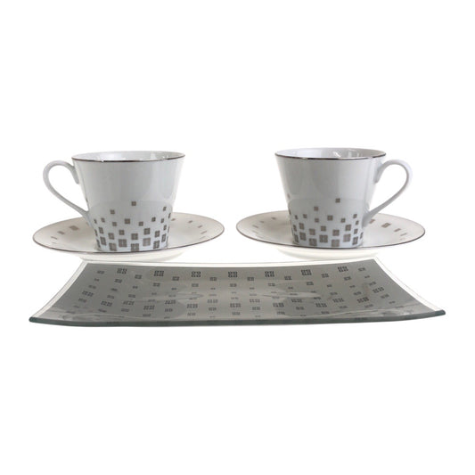 21949
Givenchy ジバンシー カップ ソーサー コーヒーセット ホワイト グレー 陶器 / ガラス 食器 食器セット レディース N